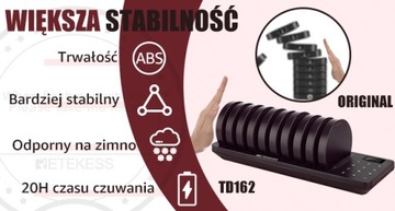 Беспроводная пейджинговая система Retekess TD162, пейджер для ресторанов, 400 м