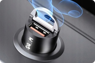 АВТОМОБИЛЬНОЕ ЗАРЯДНОЕ УСТРОЙСТВО USB A QC3.0 / USB C 20 Вт USB С КАБЕЛЕМ ПОДСВЕТКИ MICRO C
