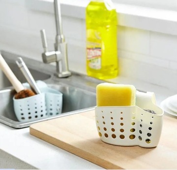 V1 РЕЗИНОВАЯ ГУБКА-ОРГАНИЗАТОР НА ПРИСОСКЕ ПОДВЕСНОЙ ДЕРЖАТЕЛЬ КОРЗИНЫ ДЛЯ СМЕШАННОЙ МОЙКИ