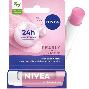 NIVEA POMADKA DO UST PIELĘGNUJĄCA Pearly Shine perłowy blask