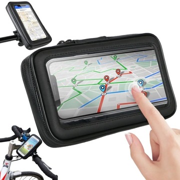 WODOODPORNY UCHWYT ROWEROWY NA TELEFON MONTOWANY KIEROWNICĘ ROWERU MOTOR XL
