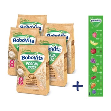 BOBOVITA Porcja Zbóż 7 zbóż-jag.5X170g + PREZENT