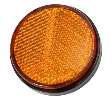 Боковой отражатель круглого цвета для самоката, оранжевый, 59 мм.