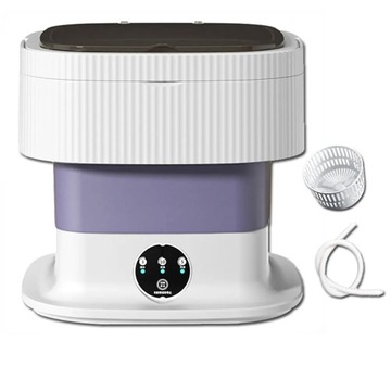 ПОРТАТИВНАЯ МИНИ-СКЛАДНАЯ ДВИГАТЕЛЬНАЯ СТИРАЛЬНАЯ МАШИНА С ЗАЩИТОЙ СИНЕГО СВЕТА 10л