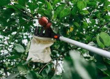 Zbierak do owoców teleskopowy trzonek koszt z tkaniny 3,75m KT-V1531-375