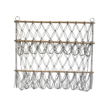 Hamak do przechowywania pluszaków Macrame Mesh Soft wiszący organizer szary