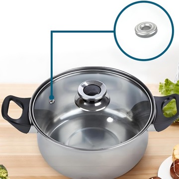 НАБОР ИЗ СТАЛЬНЫХ КУХОННЫХ КОРЗИН И СКОВОРОДИ, 12 ЭЛЕМЕНТОВ, СТАЛЬНЫЕ КРЫШКИ