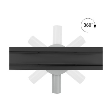 ODPŁYW LINIOWY CZARNY MAT 60 CM OBROTOWY HAGSER