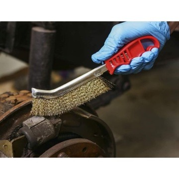 ЛАТУННАЯ ПРОВОЛОЧНАЯ ЩЕТКА ДЛЯ ЧИСТКИ ДИСКОВ С ПРОЧНОЙ РУЧКОЙ