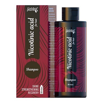 SZAMPON STYMULATOR AKTYWATOR WZROSTU WŁOSÓW KWAS NIKOTYNOWY NIACYNA 200 ml