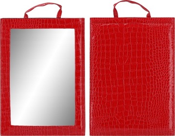 Lustro Q-32-RED lusterko fryzjerskie z rączką