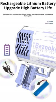 Пистолет для мыльных пузырей Bubble Gun Rocket с 69 отверстиями