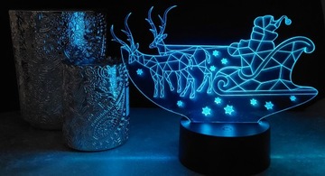 РОЖДЕСТВЕНСКОЕ УКРАШЕНИЕ САНТА 3D LED RGB ЦВЕТА ПУЛЬТ ДУ