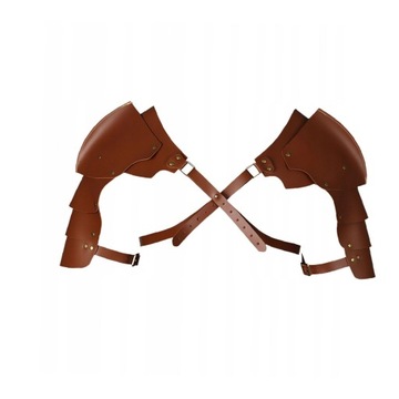 Vintage Style Shoulder Pauldron Yellow Brown