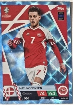 EURO 2024 TOPPS MATCH ATTAX CRYSTAL DEN 12 MATHIAS JENSEN DANIA