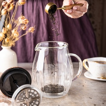 ПОРШНЕВАЯ СТЕКЛЯННАЯ ЗАварочная машина ДЛЯ ЧАЯ/КОФЕ KLAUSBERG 600МЛ ROSEGOLD GOLD