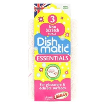 DISHMATIC DISH MATIC ESSENTIALS NON SCRACH REFFILS REFFIL 3 gąbki wkłady