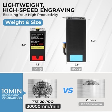 Grawer wycinarka laserowa Twotrees TTS-20 Pro Plotery 418x418mm+Pompa+Panel