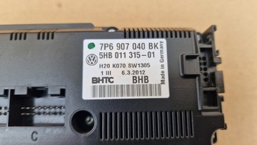PANEL KLIMATIZACE KLIMATRONIC VOLKSWAGEN TOUAREG 7P 7P6907040BK