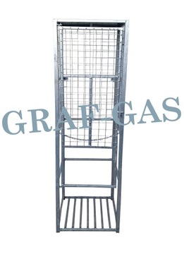 * KONTENER KOSZ STOJAK BUTLA GAZOWA 4 BUTLE SIATKA