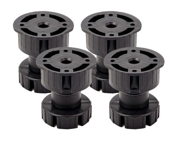 4 x NÓŻKA STOPKA MEBLOWA KUCHENNA CZARNA H 60 MM