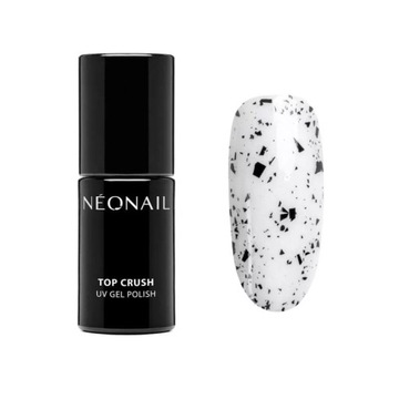 NeoNail, Top hybrydowy Top Crush Black Gloss, 7,2ml