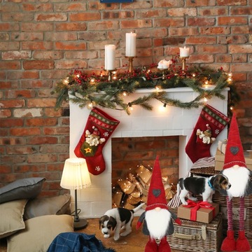 РОЖДЕСТВЕНСКИЙ гном эльф ДЕД МОРОЗ НА РОЖДЕСТВЕНСКИЙ ТЕЛЕСКОПИЧЕСКИЙ ПОДСТАВОК 80 - 120 СМ