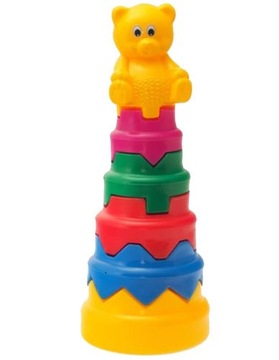 PIRAMIDKA DO UKŁADANIA WIEŻA UKŁADANKA BASZTA 43CM