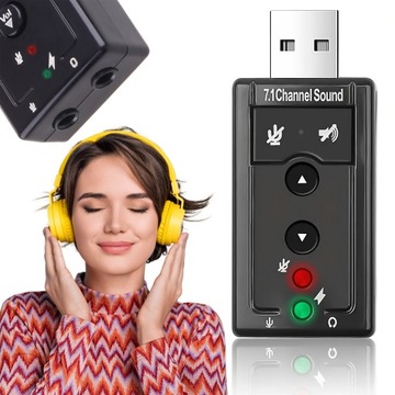 KARTA DŹWIĘKOWA 7.1 ZEWNĘTRZNA ADAPTER USB