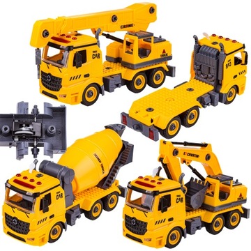 СТРОИТЕЛЬНАЯ ТЕХНИКА ЭКСКАВАТОР 3В1 БЕТОНОСМЕСИТЕЛЬ КРАН HDS