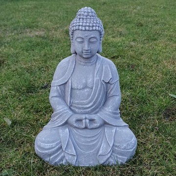 FIGURKA BUDDA OGRODOWA POSĄG BUDDA DEKORACJA GLINA DO OGRODU 52 cm DUŻY