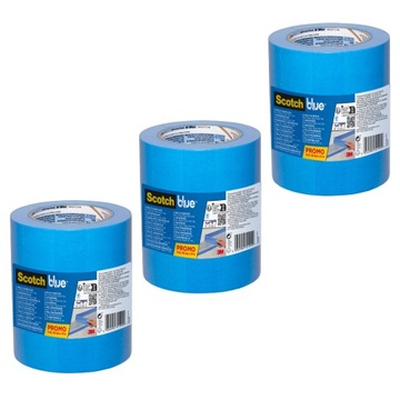 ScotchBlue taśma malarska niebieska mix powierzchni 48mm x 41m, 3 x 3 rolki