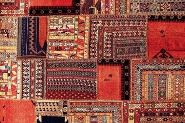 Dywan winylowy abstrakcyjny patchwork 140x210
