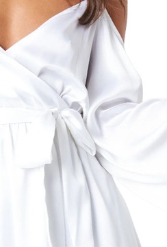 NA-KD КЛАССИЧЕСКОЕ АТЛАСНОЕ ПЛАТЬЕ 36 3M9G3_B*