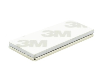 MAGNES NEODYMOWY PŁYTKOWY 40x20x2 mm Z KLEJEM 3M