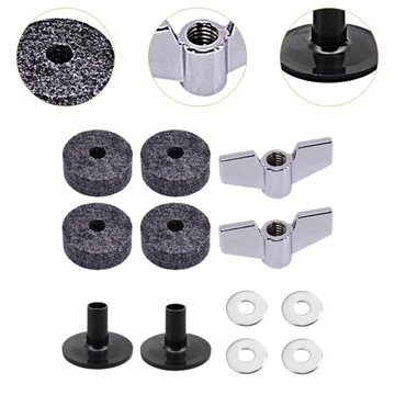 12 сменных аксессуаров для барабанных тарелок, войлок, подушечки для барабанных тарелок, серые