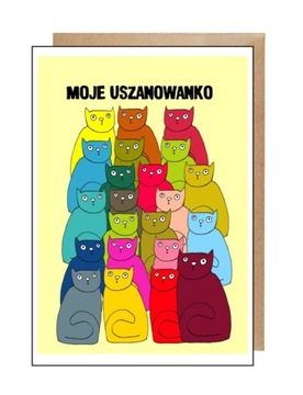 Kartka pocztówka eko koperta moje uszanowanko kot