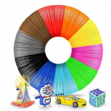 DŁUGOPIS DRUKARKA 3D PEN MAGICZNY WKŁADY 210 M PLA KSIĄŻKA Z SZABLONAMI XXL