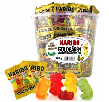 HARIBO mini PACZUSZKI ŻELKI Złote Misie 100 SZTUK