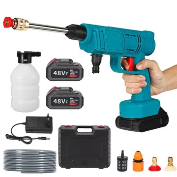MYJKA CIŚNIENIOWA AKUMULATOROWA MOCNA 48 V 200 W 35 BAR + 2 AKU 12000mAh
