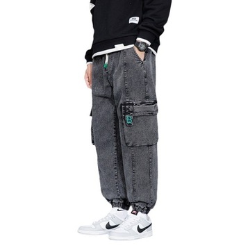 SPODNIE JEANSOWE BOJÓWKI MĘSKIE JOGGER JEANS