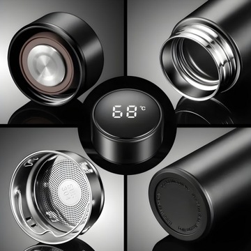 ТЕРМОКРУЖКА THERMOS LED 500 МЛ ДЛЯ КОФЕ ЧАЯ TOUCH FOR CAR PRO