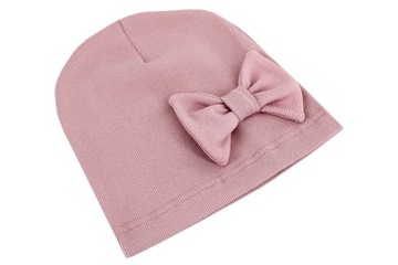 ДЕТСКАЯ ВЕСЕННЯЯ ОДНОСЛОЙНАЯ ШАПКА С БАНТОМ