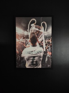 Obraz w ramie 50x70 Real Madryt Sergio Ramos champ