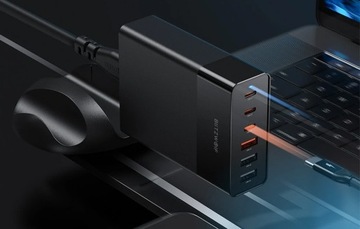 БЛОК ПИТАНИЯ BLITZWOLF СЕТЕВОЕ ЗАРЯДНОЕ УСТРОЙСТВО USB 3X USB-A 3X USB-C PD QC 3.0 75 Вт