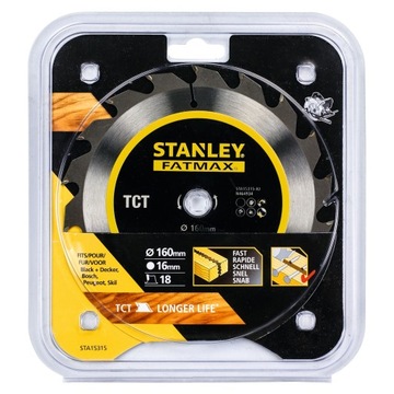TARCZA DO DREWNA WIDIOWA TCT/HM 160/16 18Z STANLEY
