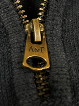 Abercrombie & Fitch sweter unikat zamek logo L