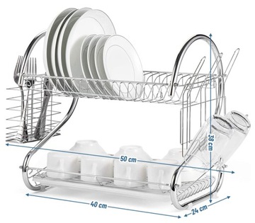 ДВУХУРОВНЕВАЯ СУШИЛКА ПОСУШКИ ДЛЯ ШКАФА НА ХРОМОВОЙ СТОЛЕШНЕЕ