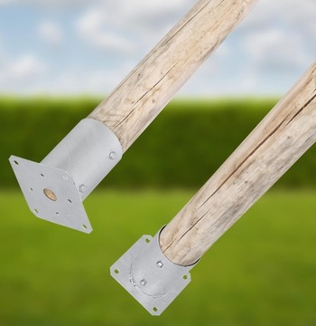 КОМПЛЕКТ 2x КРОНШТЕЙН ДЛЯ НОЖКИ КОЛОННЫ С БОЛТОВЫМ креплением СТАЛЬНОЙ АНКЕР Fi 80 ММ