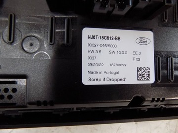 FORD KUGA III MK3 PANEL VENTILACE KLIMATIZACE NJ6T-18C612-BB